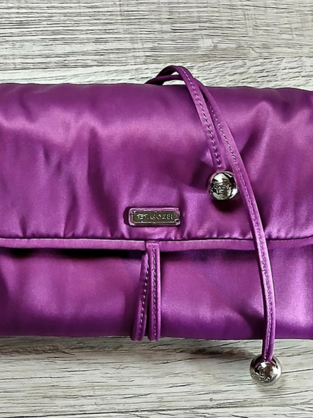 Coach Purple Satin Travel Jewelry Holder